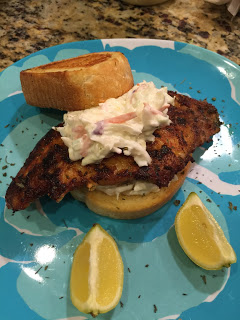 Open-Face Sandwich with Blackened Catfish