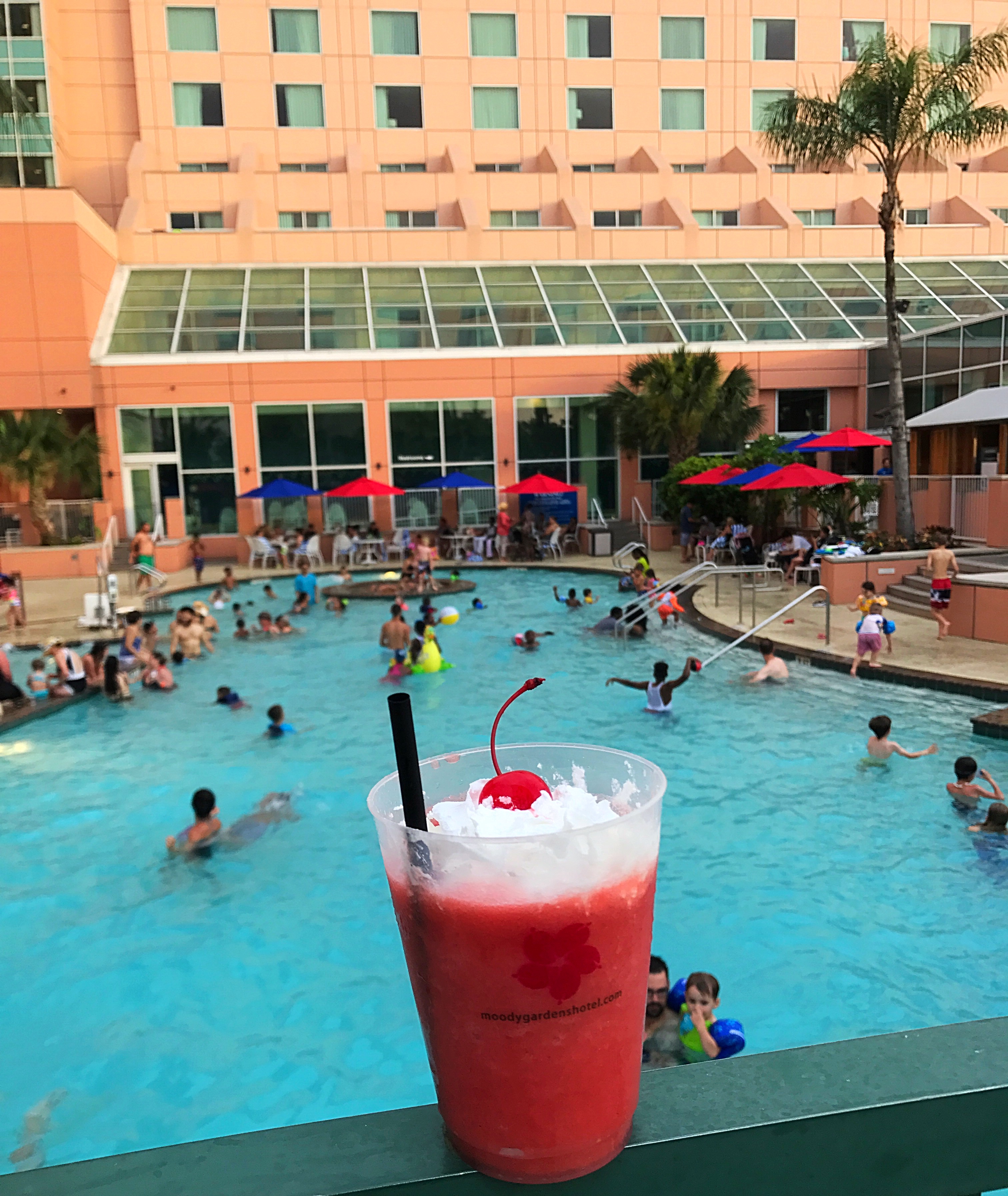 Moody Gardens Pool and Pool Side Dining