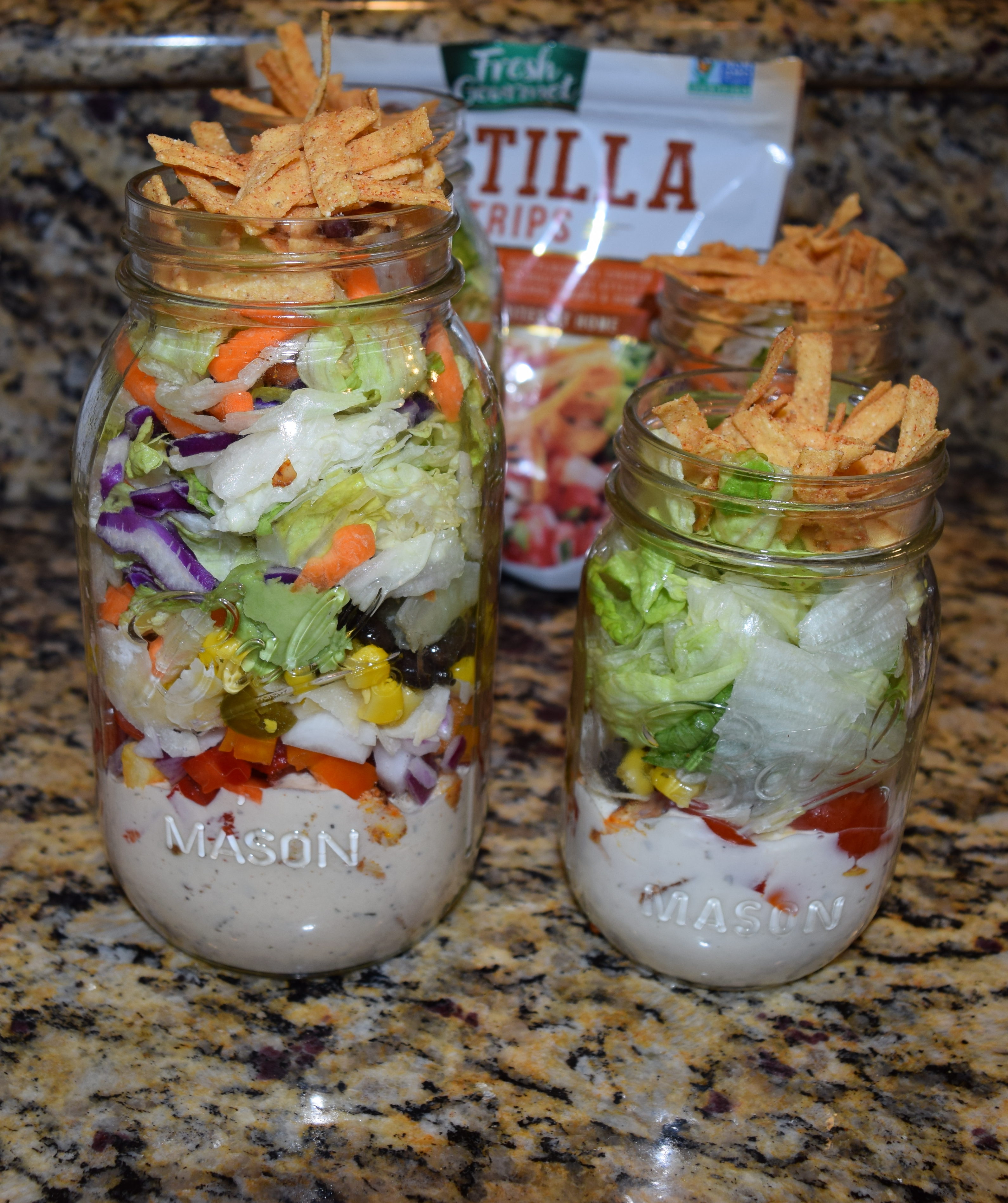 Salads in a Jar, Southwest Chicken Salad