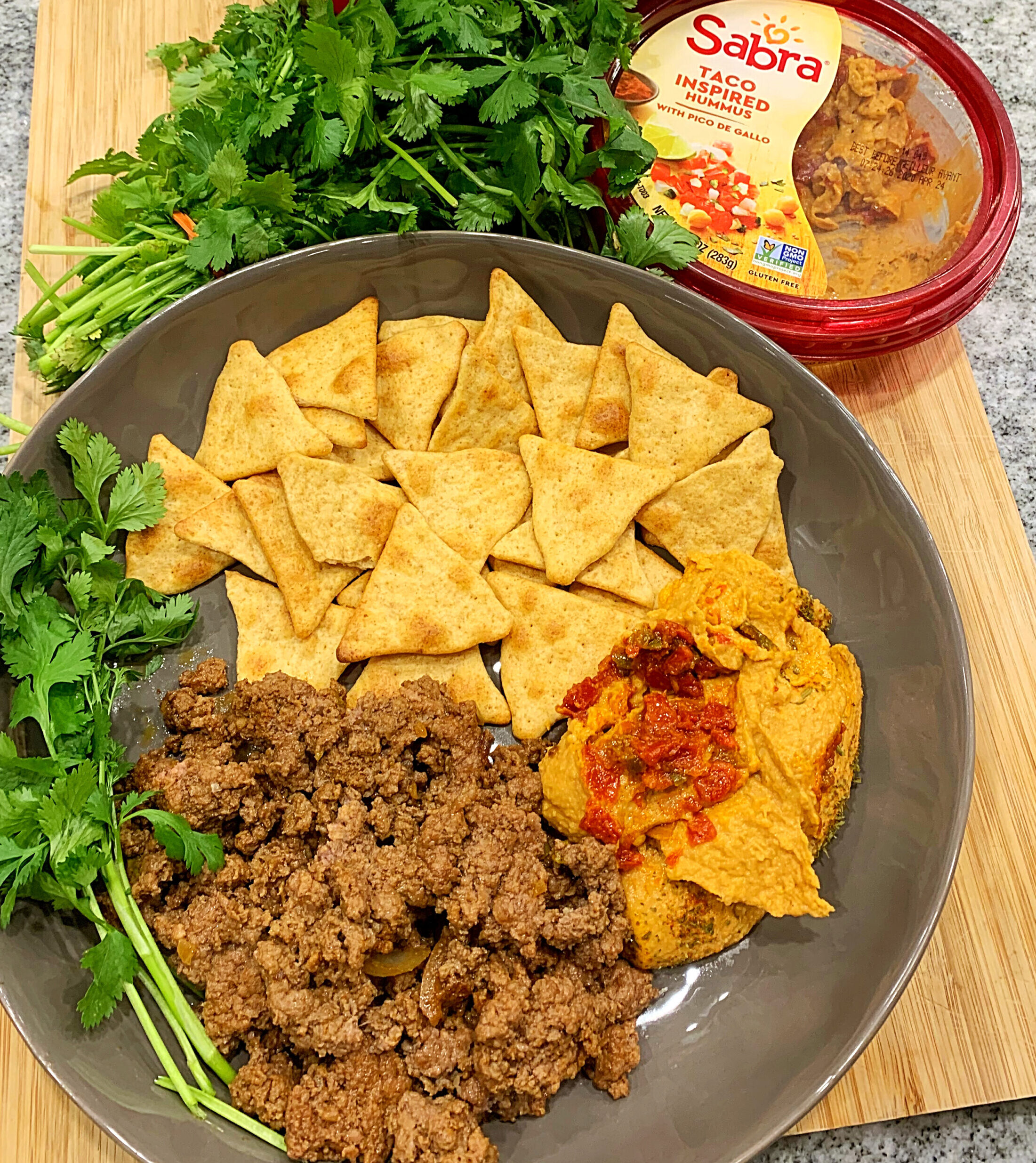 Taco Inspired Hummus Lunch
