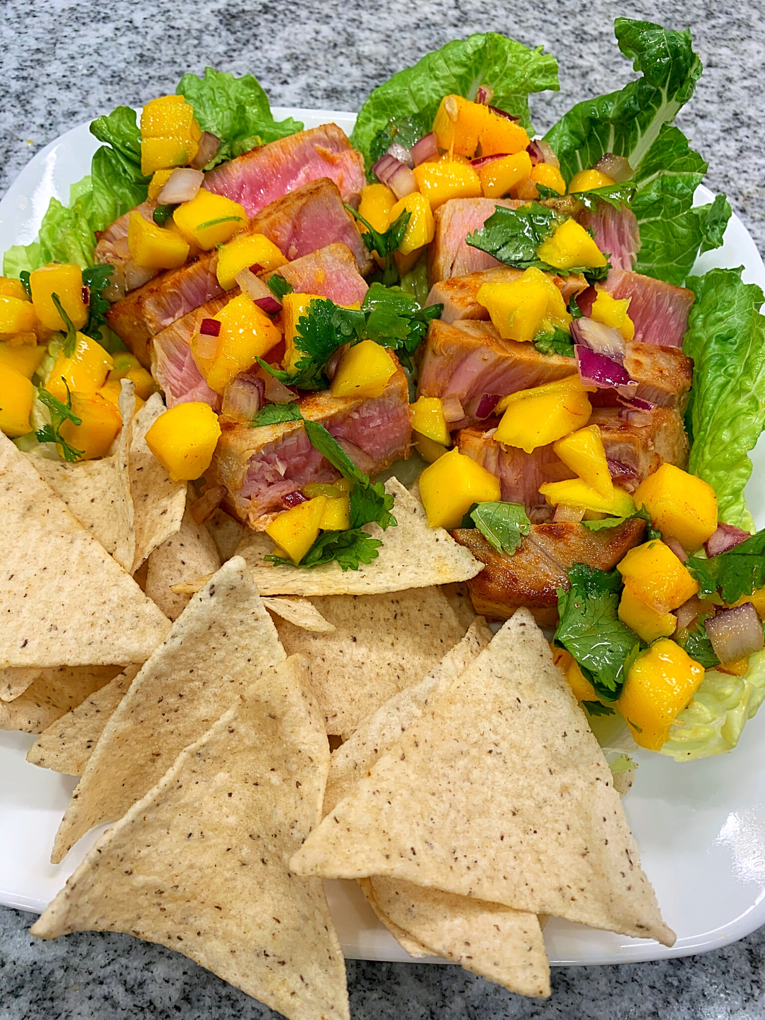 Ahi Tuna Steaks with Mango Salsa Wrap - DA' STYLISH FOODIE