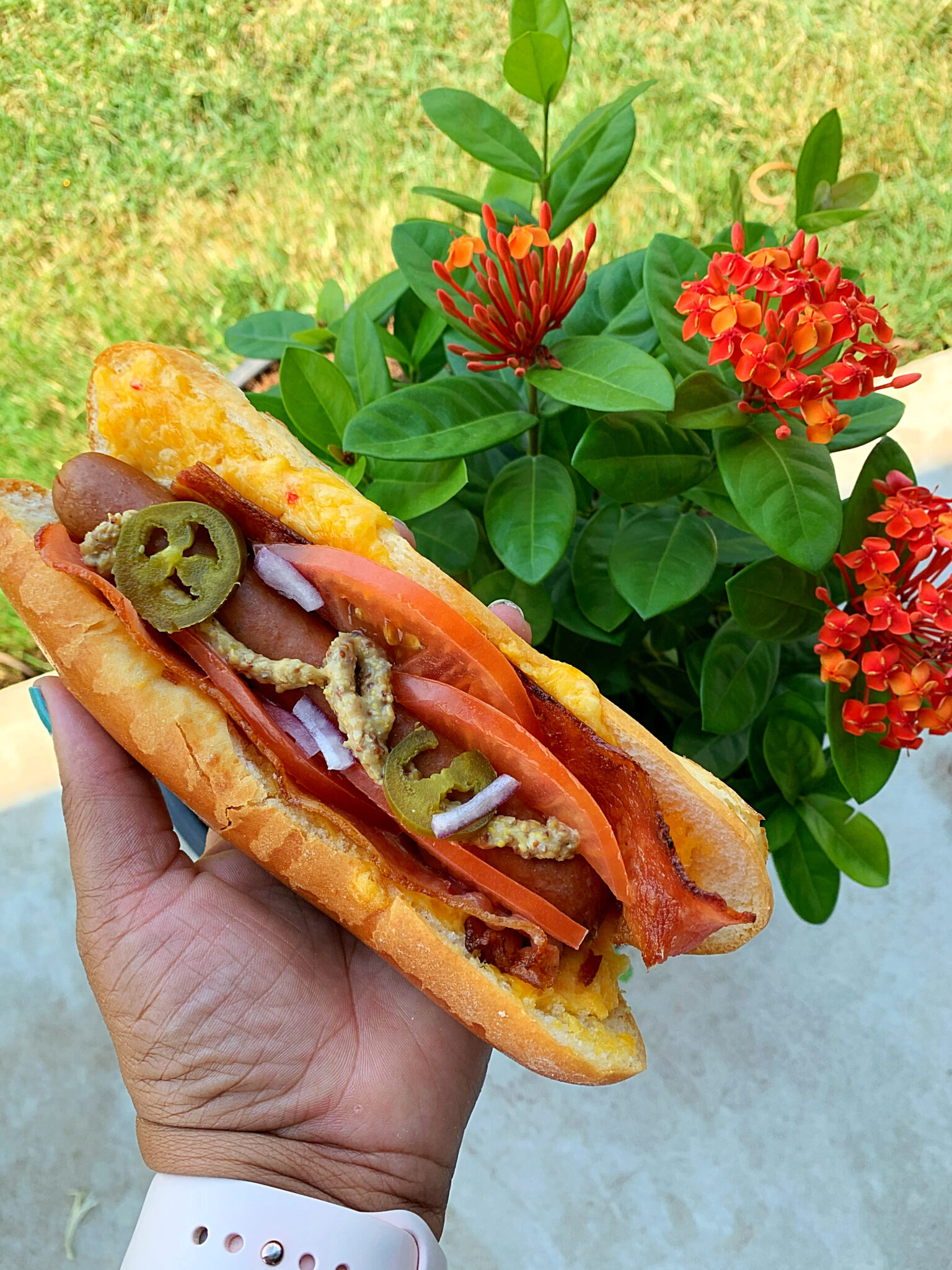 Bacon Pimento Cheese Dog DA' STYLISH FOODIE