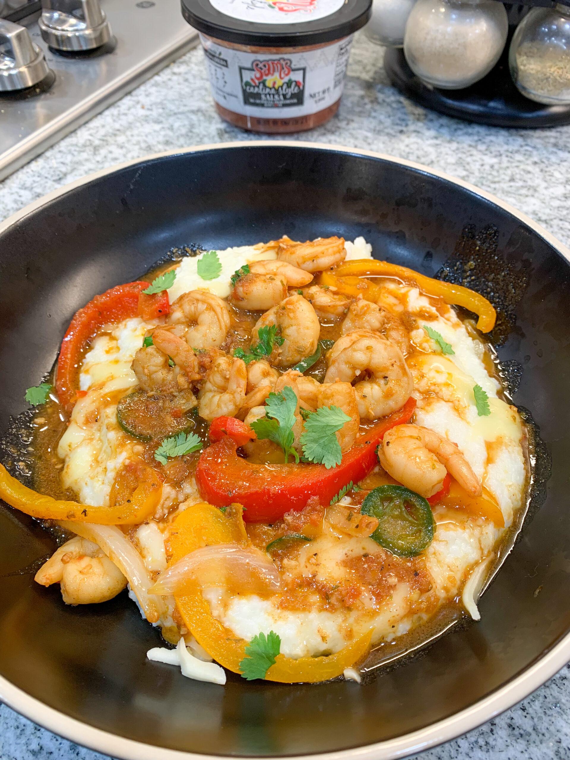 Fajita Shrimp & Grits